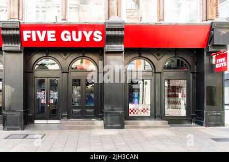 Fünf Jungs Restaurantkette in Croydon Stockfoto