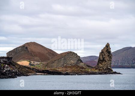 Pinnacle Rock Landschaft auf Bartolome Island in den Galapagos Stockfoto