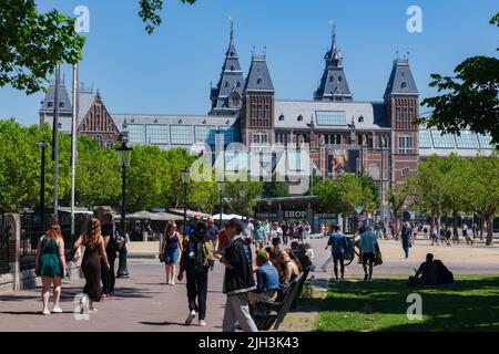 Amsterdam, Niederlande - 22. Juni 2022: Das Rijksmuseum ist das Nationalmuseum der Niederlande Stockfoto