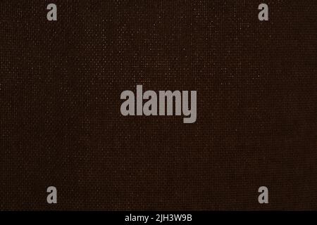 Braun Leinwand Grunge Hintergrund Textur dunkelbraun Stoff. Stockfoto