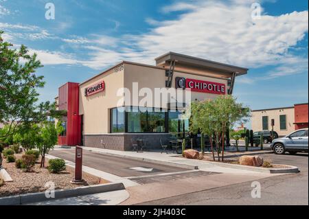 Chipotle Mexican Grill Restaurant in Green Valley, Arizona. Stockfoto