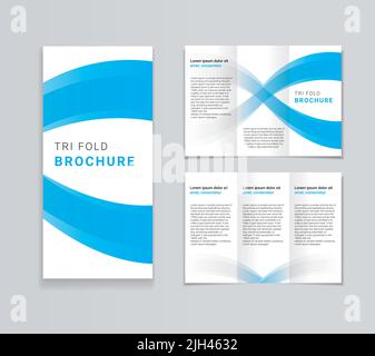 Vorlage Für Das Design Der Broschüre Mit Tri Fold Stock Vektor