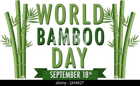Illustration zum Welt-Bamboo-Tag am 18. September Stock Vektor