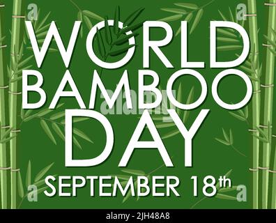 Illustration zum Welt-Bamboo-Tag am 18. September Stock Vektor