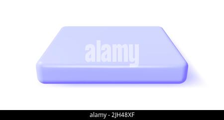 3D Blue Square Podium isoliert. Stock Vektor