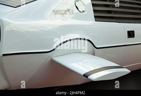 Dharma, Finnland - 21. Juni 2022: Die Flosse auf James Bond's Amphibienauto Stockfoto