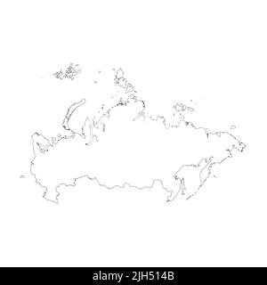 Russland Vektor Land Karte Umriss Stock Vektor