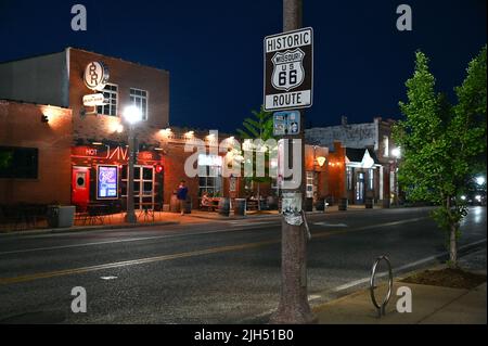 The Grove Business District, Manchester Avenue, St. Louis, Missouri, Vereinigte Staaten von Amerika Stockfoto