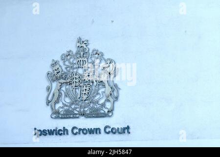 Ipswich, Suffolk, Großbritannien - 15. Juli 2022: Ipswich Crown Court in Russell Road. Stockfoto