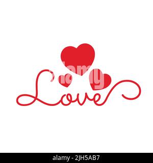 Love Logo, Herz-Ikone. Logo Element Illustration. Herz-Design. Bunte Kollektion. Herz-Konzept. Stock Vektor