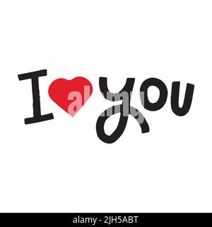 Love Word handgezeichnete Schriftzüge. Moderne Kalligraphie Schrift Liebe Text. Vektorgrafik. Design für den Druck auf Hemden, Plakaten, Banner. Rosa Farbe Stock Vektor