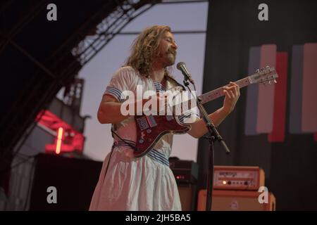 14. Juli 2022, Mailand, Lombardia, Italien: Die Gruppe unter der Leitung von Joe Talbot wird die Hauptfigur der Carroponte sein, um das neue und monumentale Album ''CRAWLER' zu präsentieren (Bildquelle: © Carlo Verbani/Pacific Press via ZUMA Press Wire) Stockfoto