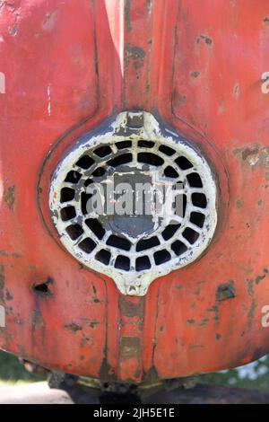 Detail des Porsche Allgaier Diesel Vintage Tractor Stockfoto