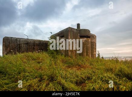 Beobachtungsposten der ersten Südfestung von Kronstadt (Southern Battery No. 1) im Finnischen Meerbusen Stockfoto