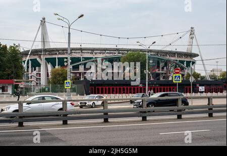 30. August 2021, Moskau, Russland. Fußballstadion „Lokomotiv“ RZD Arena. Stockfoto