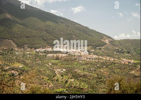 Frühling in der Sierra de Tejeda Gebirge in der Nähe von Malaga, Andalusien, Spanien Stockfoto