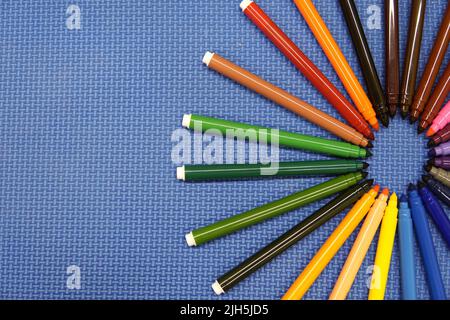 Ein Farbmarkierer mit Kopierbereich Stockfoto