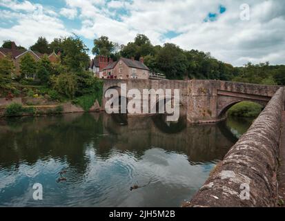 Ludford Bridge über den Fluss Teme, Ludlow shropshire Stockfoto