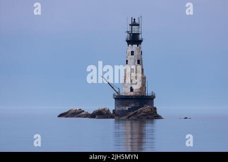 Rock of Ages Lighthouse am Lake Superior Stockfoto