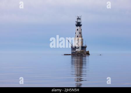 Rock of Ages Lighthouse am Lake Superior Stockfoto