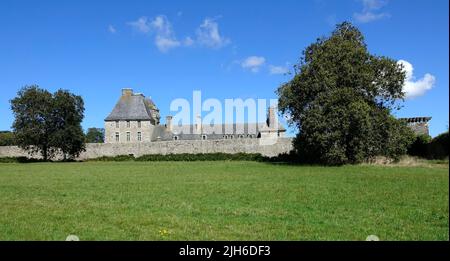 Chateau de Kerjean, 1545, Schloss im Renaissancestil, erbaut 1596, heute Staatsmuseum, Saint-Vougay, Departement Finistere, Region Bretagne, Frankreich Stockfoto