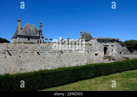 Chateau de Kerjean, 1545, Schloss im Renaissancestil, erbaut 1596, heute Staatsmuseum, Saint-Vougay, Departement Finistere, Region Bretagne, Frankreich Stockfoto