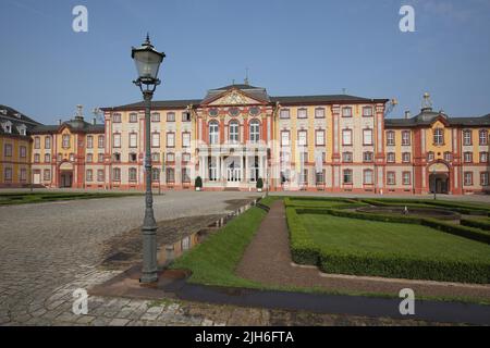 Innenhof des Barockschlosses in Bruchsal, Baden-Württemberg, Deutschland Stockfoto