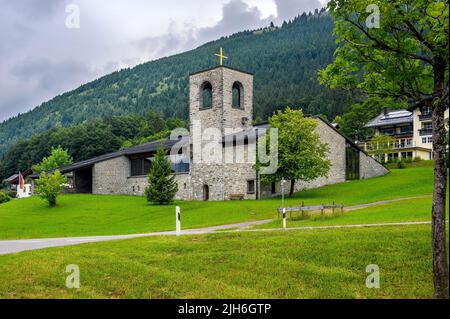 Die Heilig-Geist-Kirche von Oberjoch, Allgäu, Bayern, Deutschland Stockfoto