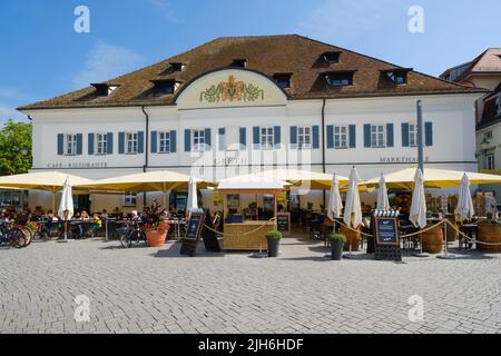 Greth am Landungsplatz, Kulturdenkmal, Ueberlingen, Bodensee, Baden-Württemberg, Deutschland Stockfoto