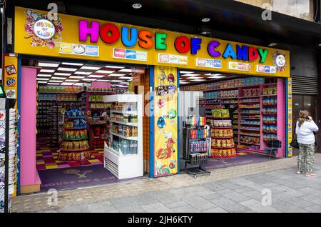 Süßwarenladen House of Candy in der Londoner Oxford Street, England, Großbritannien. Stockfoto