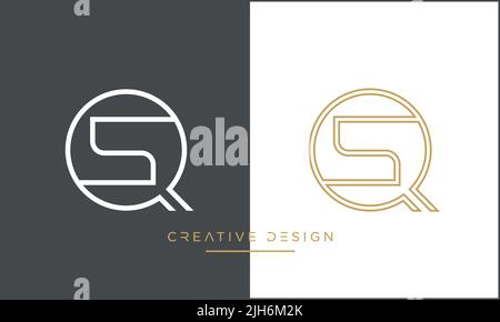 Buchstabensymbol-Logo QS oder SQ Stock Vektor