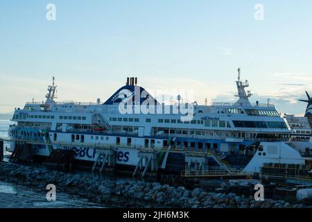 BC Ferry am Tsawwassen Terminal Stockfoto