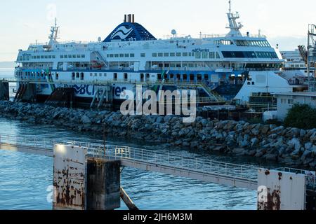 BC Ferry am Tsawwassen Terminal Stockfoto