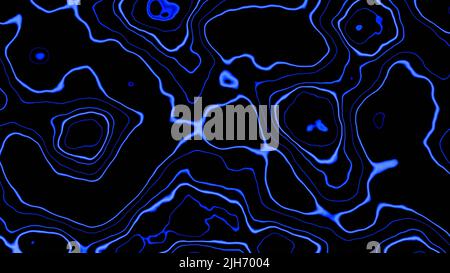 3D Rendering. Moderner Hintergrund mit Neonfarben. Flüssiges Muster abstrakter Linien. Acrylfarbe gemischt und bildet eine abstrakte Kombination. Stockfoto