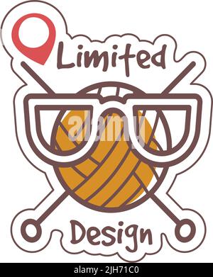 Limitiertes Design, einzigartige Kleidung Schneiderstrick Stock Vektor