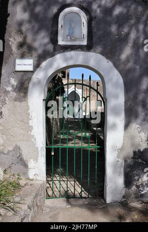 Anacapri - Cancello di ingresso dell'Eremo di Santa Maria a Cetrella Stockfoto