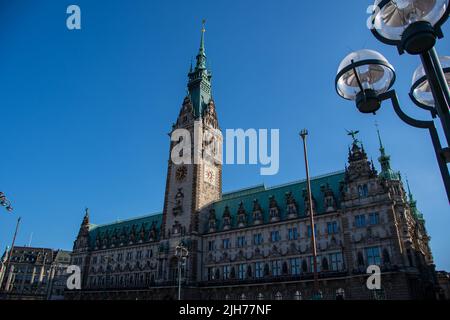 Hamburg, Deutschland 22. Juni 2022, das Rathaus von Hamburg Stockfoto