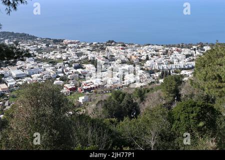 Anacapri - Panorama dal sentiero di Via Monte Solaro Stockfoto