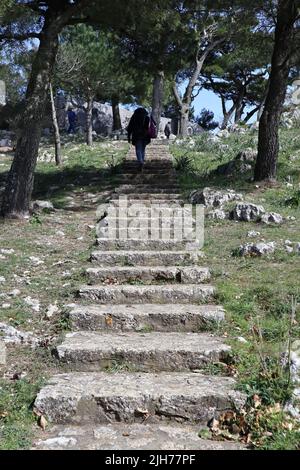 Anacapri - Scalinata verso l'Eremo di Santa Maria a Cetrella Stockfoto