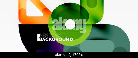 Kreative geometrische Tapete. Kreise, Linien Hintergrund. Geschäftsvorlage für Wallpaper, Banner, Hintergrund oder Landung Stock Vektor