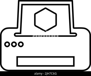 3D, Drucker, Druck-Symbol - Verwenden Sie für kommerzielle Zwecke, Druckmedien, Web oder jede Art von Design-Projekte. Vektor-EPS-Datei. Stock Vektor