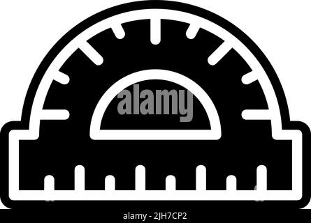 Zurück zur Schule Winkelmesser Symbol Stock Vektor