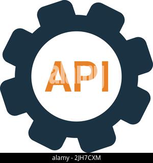 API, Anwendung, Interface-Symbol - Vektor EPS-Datei. Ideal für Printmedien, Web, Stock-Bilder, kommerzielle Nutzung oder jede Art von Design-Projekt. Stock Vektor