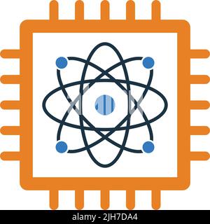 Atom, Physik, Quantum Icon - einfache editierbare Vektor-EPS-Datei. Stock Vektor