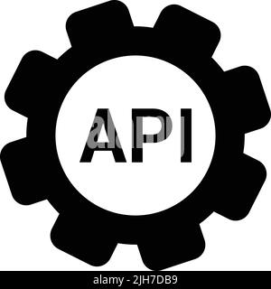 API, Anwendung, Interface-Symbol - Vektor EPS-Datei. Ideal für Printmedien, Web, Stock-Bilder, kommerzielle Nutzung oder jede Art von Design-Projekt. Stock Vektor