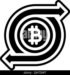 Symbol für Bitcoin-Austausch Stock Vektor