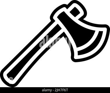 Symbol für das camping-Axt Stock Vektor