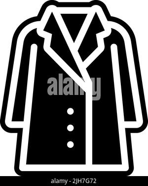 Symbol für den Mantel der Kleidung Stock Vektor
