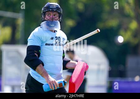 VELDHOVEN, NIEDERLANDE - 16. JULI: Torwart Leon Hayward aus Neuseeland beim Freundschaftsspiel zwischen den Niederlanden und Neuseeland am 16. Juli 2022 in Veldhoven, Niederlande (Foto: Jeroen Meuwsen/Orange Picts) Stockfoto