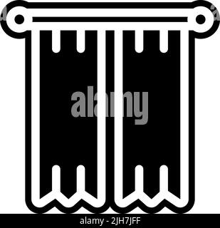 Symbol für den Möbelvorhang Stock Vektor